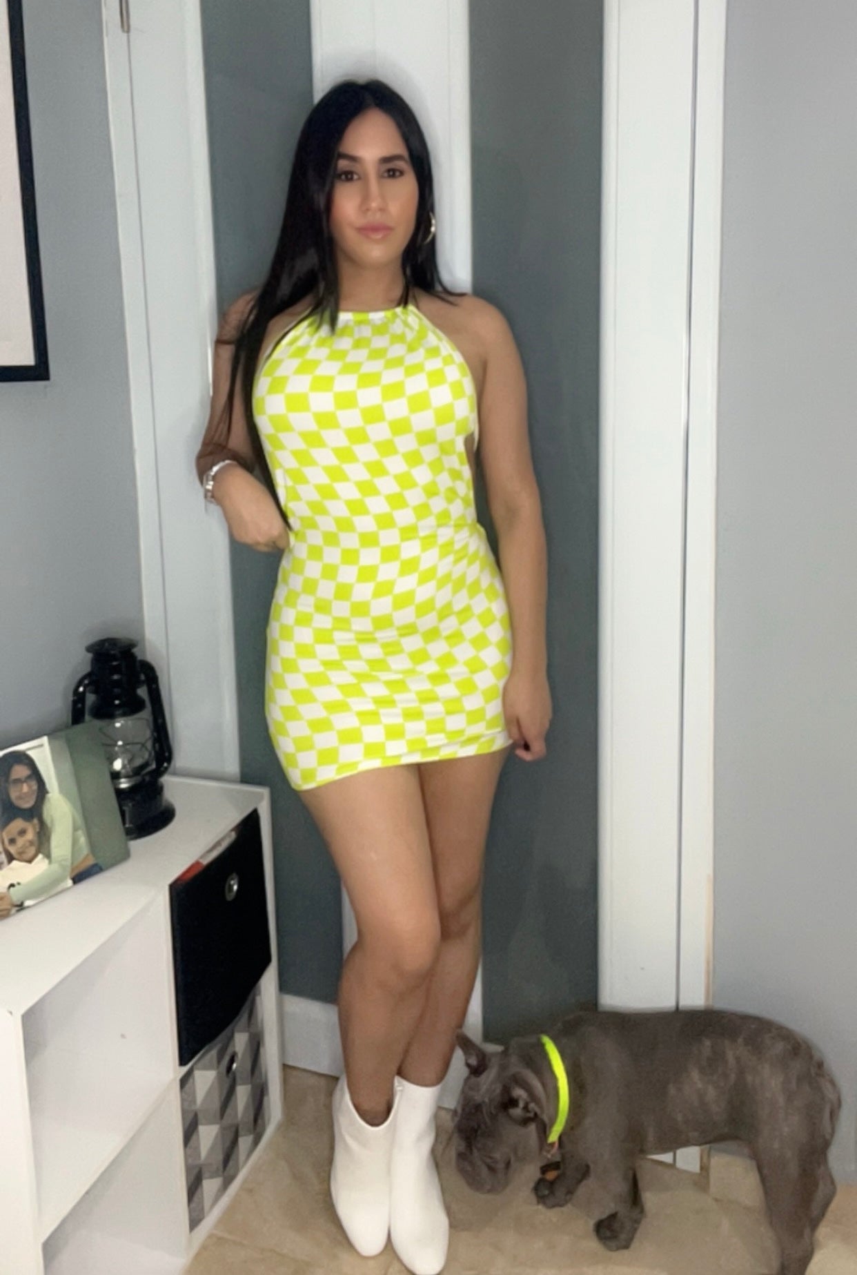 Green Checker Dress