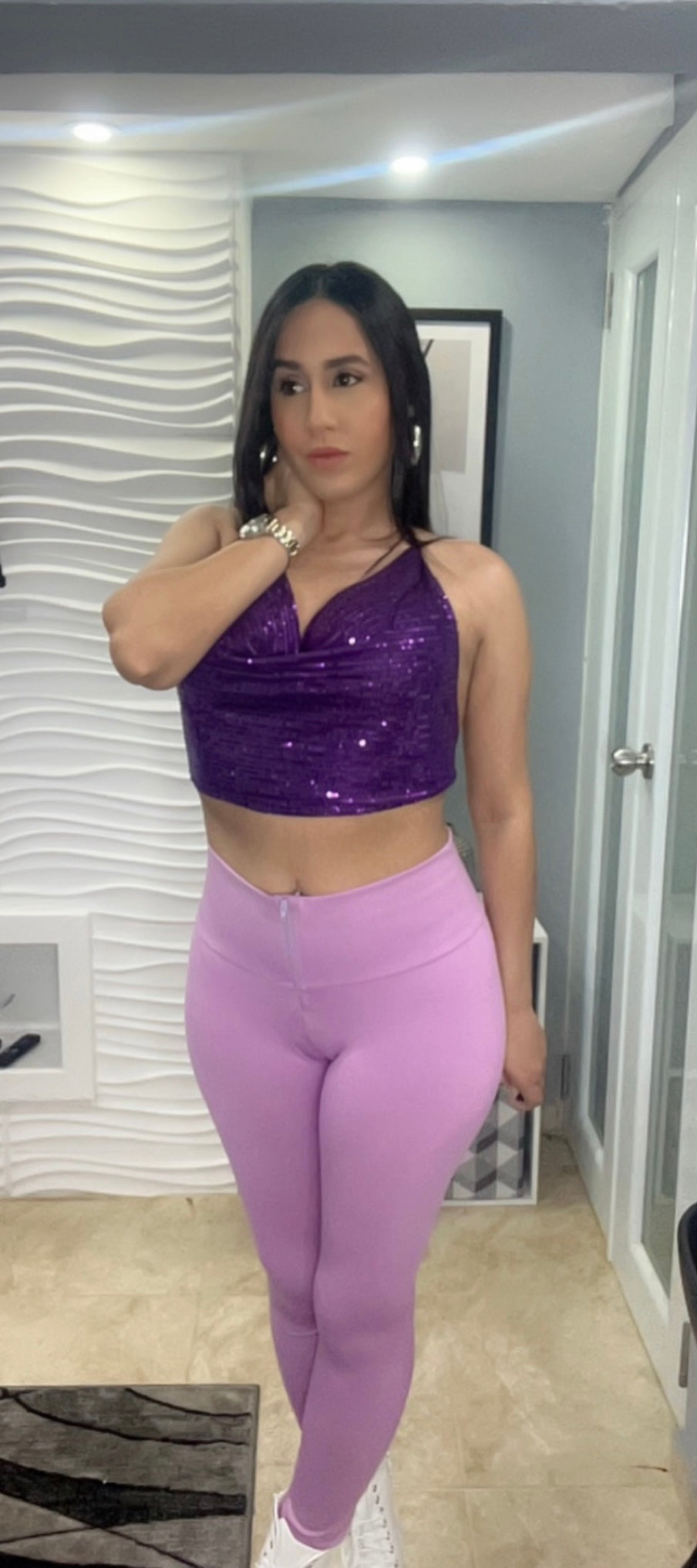 Purple Sequin Top