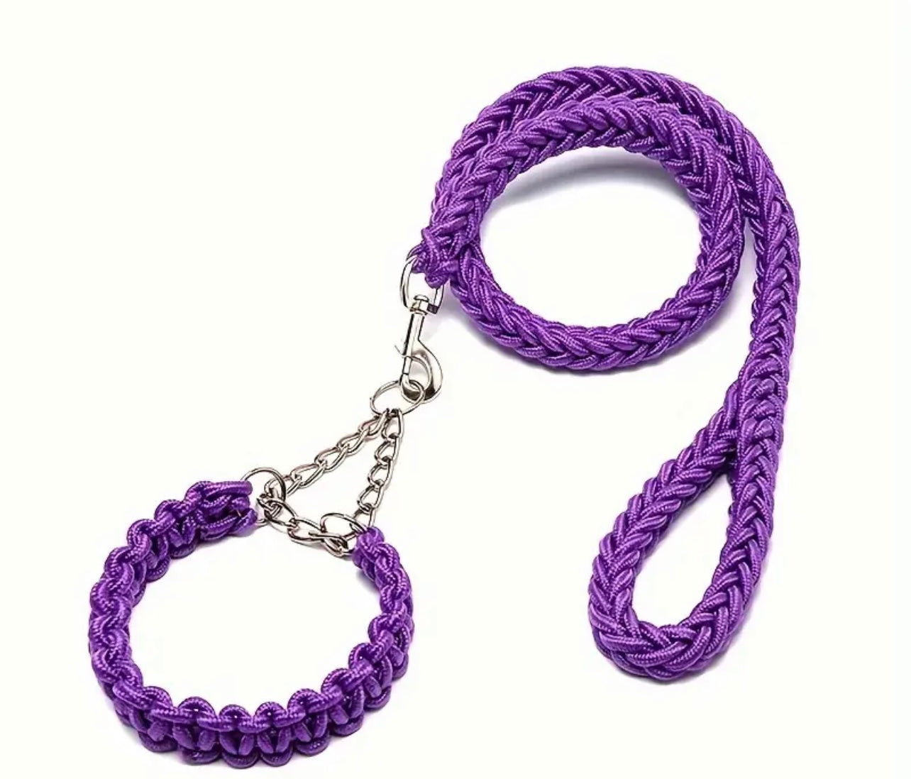 Purple Rope Collar Leash