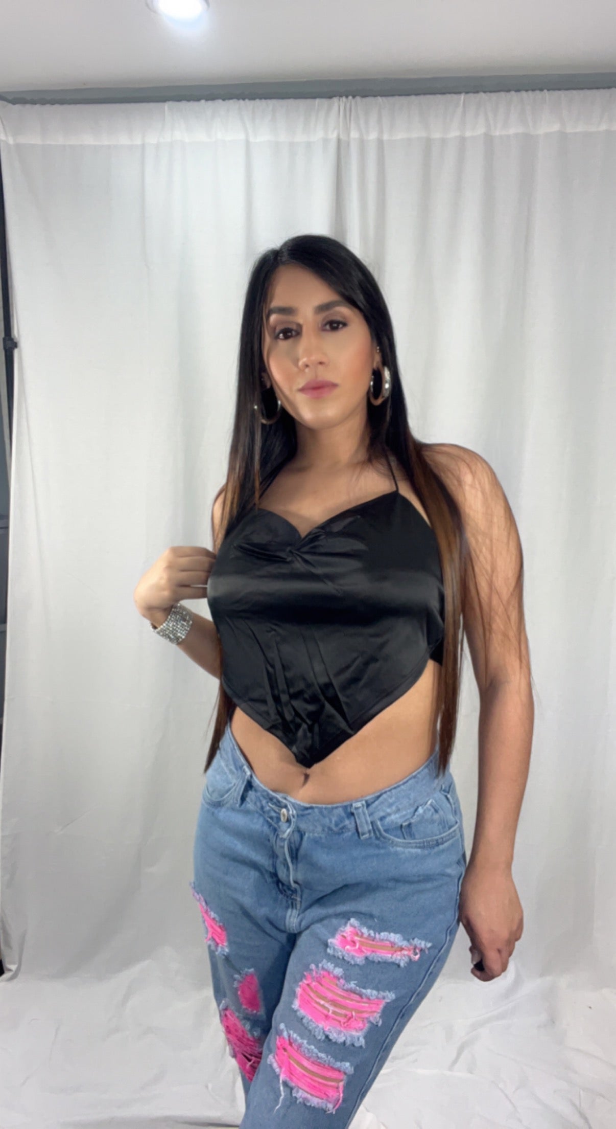 Black V Top